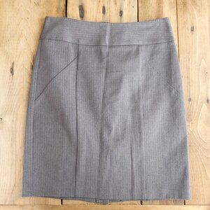 Banana Republic Gray Herringbone‎ Stretch Skirt Business Pencil 8